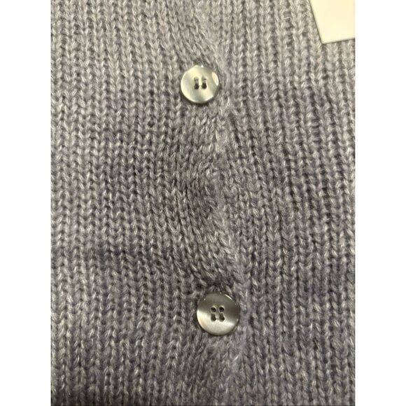 NIA Women’s Gray Knitted Wool Blend Button Down Cardigan Sweater Size S/M NWT - Picture 2 of 8